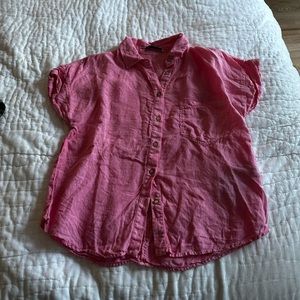 Pink Linen Zara shirt